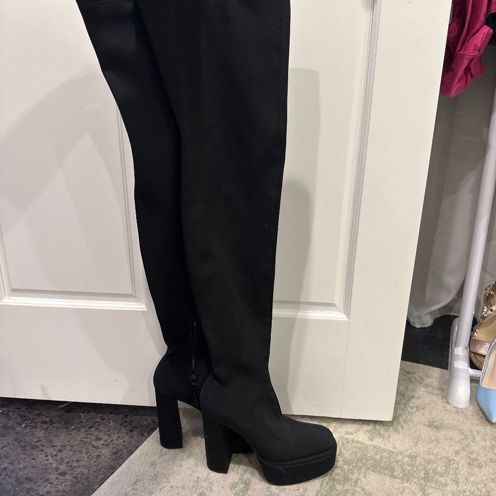 Thigh High Platform Boot Heels